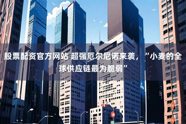 股票配资官方网站 超强厄尔尼诺来袭，“小麦的全球供应链最为脆弱”
